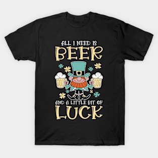 St. Patrick's Day Beer Shamrock Clover Luck T-Shirt